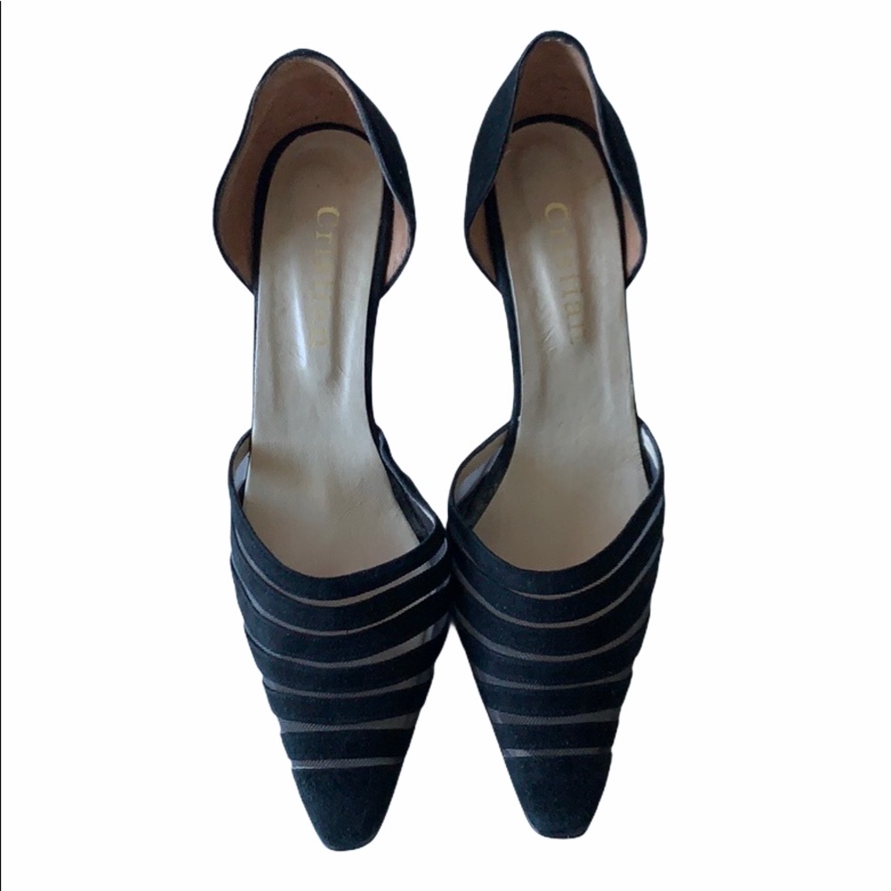 Cristian Black heels closed toe in size 9 - Picture 2 of 7